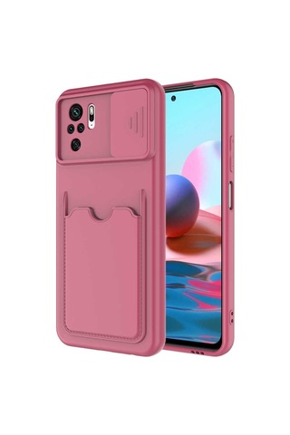 Xiaomi Redmi Note 10 Kılıf Zore Kartix Kartlık Bölmeli Kılıf