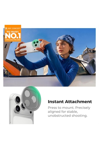 K&f Concept İphone 17 Pro Max / 17 Pro İçin Geçmeli Cpl Filtre - Nano-x Serisi Optikten
