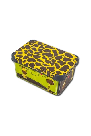 Style Box Giraffe Desenli 5 L Dekoratif Saklama Kutusu Çok Renkli