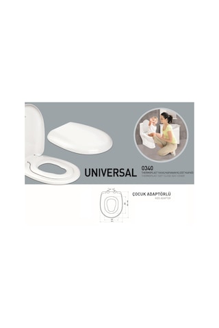 Karen Banyo Thermoplast Üniversal Çocuk Adaptörlü Yavaş Kapanır Klozet Kapağı 0340