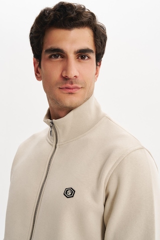 Ar-ma Erkek Örme Sweatshirt Regular Fit 3 İplik Basic Dik Yaka Tam Fermuarlı Cepli %70 Pamuk %30 Polyester K30324650702 Bej-b1 Bej