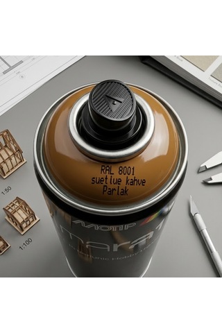 Motip Carat Ral 8001 Sprey Boya 400ml - Parlak Sütlü Kahve Çok Renkli