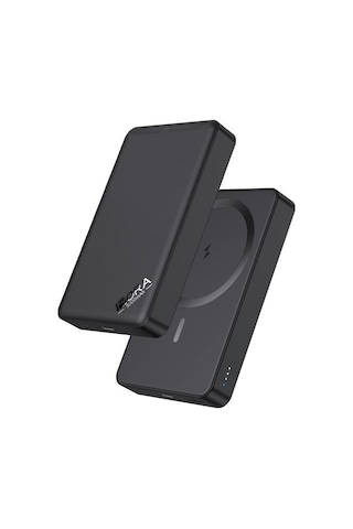 Gar276 5000 Mah Manyetik Kablosuz Type-c Girişli Taşınabilir Powerbank - Siyah