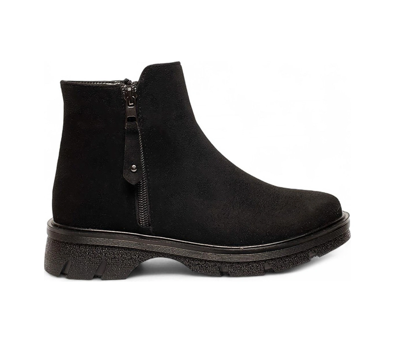 Celira Siyah Termal Astar Süet Kadın Bot & Bootie Nsb940 Siyah