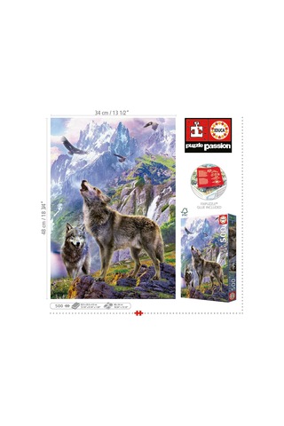 Educa 500 Parça Kayalardaki Kurtlar Puzzle - 19548 - Wolves In The Rocks