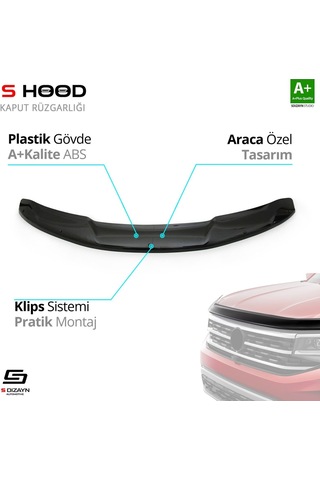S-dizayn Nissan X-trail Abs Plastik Kaput Rüzgarlığı 2014 Üzeri A+kalite