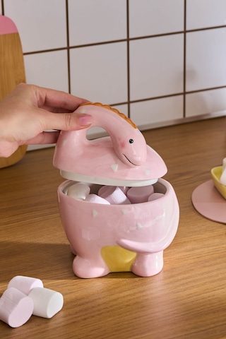 Karaca Dino Kapaklı Saklama Kabı Pembe Pembe