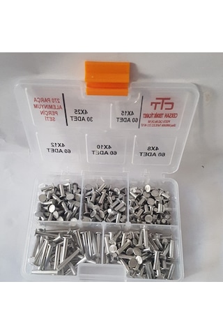 Alüminyum Dövme-Ezme Perçin Seti 270 Adet