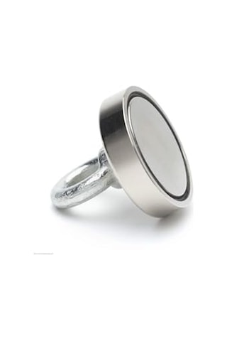 Dünya Magnet Süper Güçlü Halkalı Büyük Neodyum Pot Mıknatıs, 60mm Çap, Magnet Fishing, Kurtarma Mıknatısı