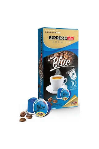 Espressomm® Premium Blue Alüminyum Kapsül Kahve Kafeinsiz 10 Adet