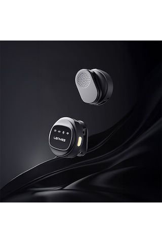 Lenyes Lm204-l Akıllı Gürültü Engelleyici Lightning Bağlantılı Kablosuz Yaka Mikrofonu Siyah