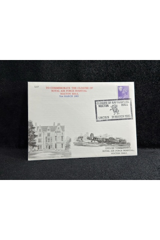 1983 İngiltere Kraliyet Hava Kuvvetleri The Closure Of Royal Air Force Hospital Nocton Hall Fdc İlk Gün Zarfı Limited Islak İmzalı