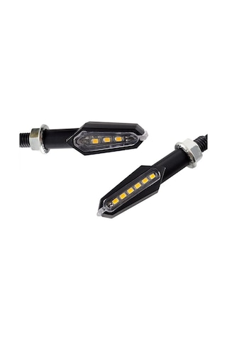 Motosiklet Led Sinyal Lambası Çift Taraflı Led Sinyal Lamba Seti 2 Li