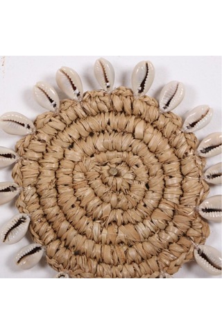 Shell Rafya Bardak Altlığı 13cm Dekor