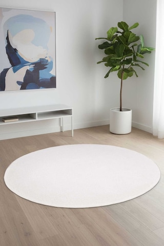 Valeryhome Vl Comfort Düz Saçaklı Peluş Düz Yolluk Ekru Ekru2