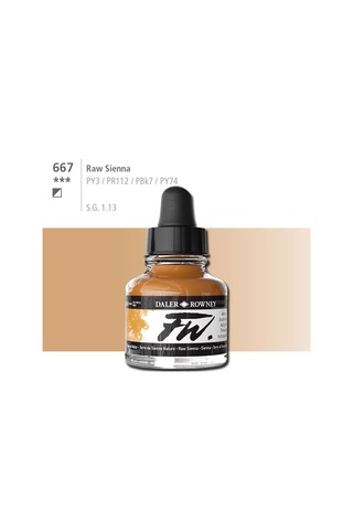 Daler Rowney Fw Ink Akrilik Mürekkep 29.5 Ml Raw Sienna 667 Diğer