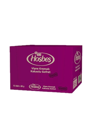 Eti Hoşbeş Gofret Vişne Kremalı 66 G X 12 Adet