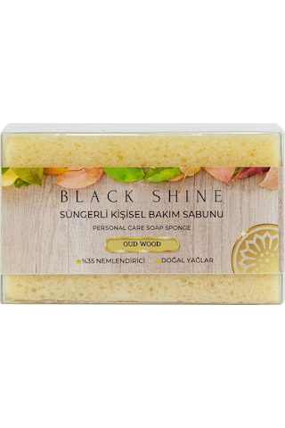 Black Shine Bs Doğal Zeytinyağı & Öd Ağacı Özlü Süngerli Sabunu 100 G