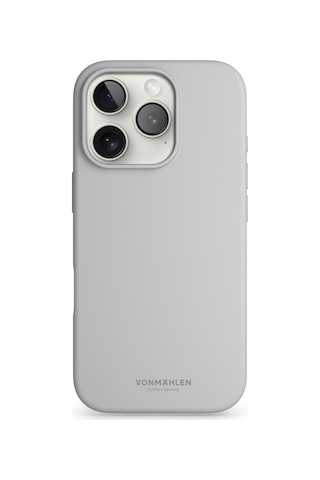 Vonmahlen Apple Uyumlu iPhone 16 Pro Max Magsafe Silikon Kılıf Açık Gri