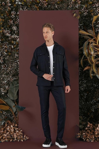 Efor G 1560 Slim Fit Lacivert Klasik Gömlek Lacivert
