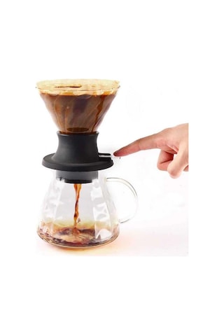 Cam Kahve Dripper Kahve Damlatıcı Demleme Aleti, 200 Ml