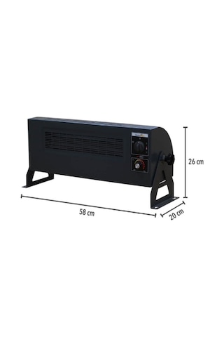 Vortex 2000w Monofaze Elektrikli Fanlı Isıtıcı Füme
