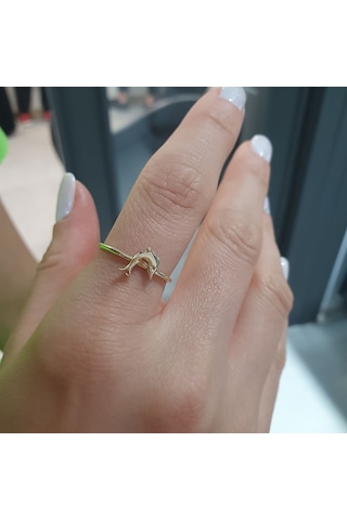 14 Ayar Altın Yunus Balığı Yüzük