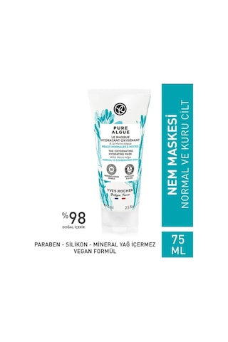 Yves Rocher Pure Algue Normal ve Kuru Ciltler İçin Nemlendirici ve Canlandırıcı Peeling 75 ML + Yoğun Nemlendirici ve Canlandırıcı Maske 75 ML