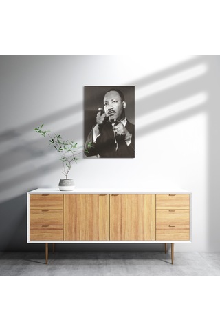 Cakasepetim Martin Luther King Siyah Beyaz Ahşap Mdf Tablo