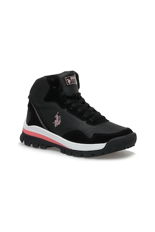 U.S. Polo Assn. U.s.polo Assn Sagan Hı 3pr Siyah Pembe Comfort Casual Boğazlı Günlük Spor Ayakkabısı