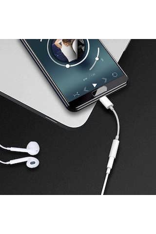 Apple Uyumlu iPhone / Samsung / Xiaomi / Huawei Usb-c To 3.5mm Kulaklık Dönüştürü Dac Chip