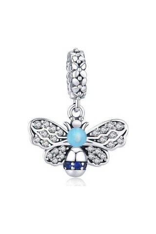 Fastbuy S925 Gümüş Kolye Arı Moda Çok Renkli Boncuklu Takı Çok Renkli