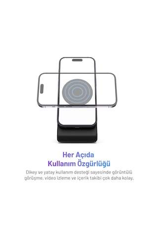 Woyax Apple iPhone Android Uyumlu 5w Hızlı Wireless Kablosuz Şarj Standı