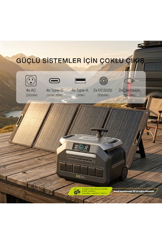Initial Entropy Energy Lisanslı P3200 2048wh 6400w Max. Taşınabilir Güç Kaynağı - Temel Paket