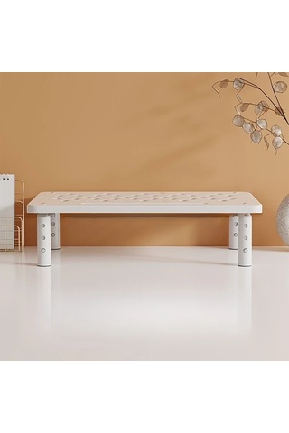 Xuweiwei Beyaz Karbon Celik Monitör Standı Siyah Beyaz Renklerde 3 Yükseklik Ayarı Fonksiyonlu