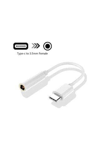 Type C To 3.5Mm Kulaklık Ses Çevirici Dönüştürücü Aux Adaptör