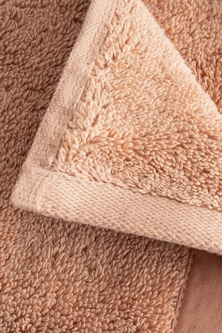 Ecocotton Pure Cotton Kahverengi Bez Bordürlü %100 Organik Pamuk 2'li El Havlusu Seti - 30 50 Cm Kahverengi