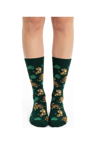 Gost Liria Tiger Socks Desenli Unisex Soket Çorap Yeşil