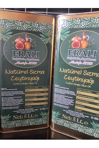 Erali Gıda Naturel Sızma Zeytinyağı 5 L