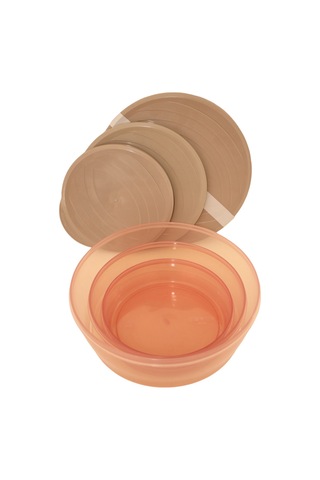 Tuffex TP730 Polo Yuvarlak Small Saklama Kabı 3'lü Bej