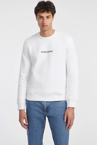 Guess Jeans Erkek Sweatshirt Beyaz