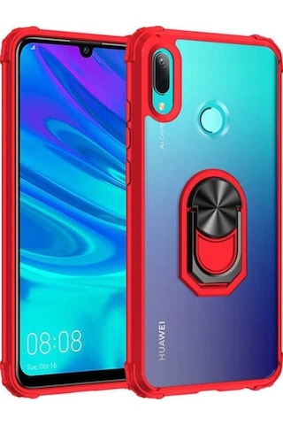 Huawei Y6 2019 Kılıf Zore Mola Kapak Kırmızı