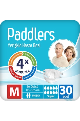Yetişkin Hasta Bantlı Bez Medium 30 Adet – Yüksek Emicilik, Koku Kontrollü