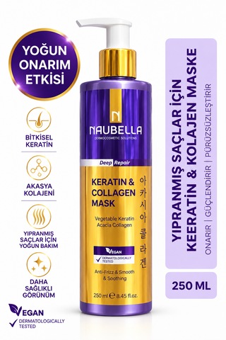 Keratin & Kolajen Sıvı Saç Kremi 250 Ml Onarıcı Ve Dolgunlaştırıcı Etkili Formül