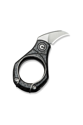Civivi Pyrus Twill Carbon Fiber Handle Satin Finished 14c28n Blade Kamp Çakı Siyah