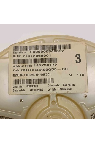 Cstcc4m00g53-r0 4mhz Smd Murata Diğer Kristaller 9 Adet