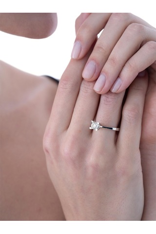 0,50 Karat Hrd Sertifikalı Tektaş Pırlanta Yüzük-814