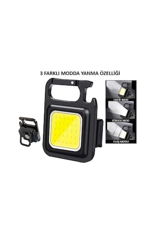 Led Lamba Mini 30 Ledli Mıknatıslı Şarjlı Askılı Anahtarlık Kamp Çadır Lambası Fener