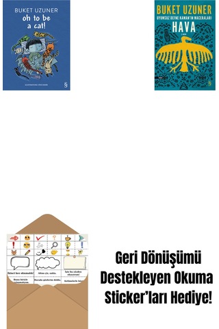 Oh To Be A Cat + Uyumsuz Defne Kaman'ın Maceraları - Hava + Okuma Sticker'ları