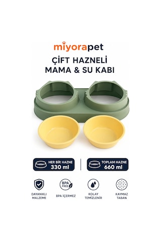 Mad-002 İkili Mama Su Kabı-haki
